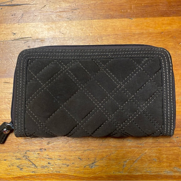 Vera Bradley Chocolate Brown Quilted Wallet with Zebra Accents - Picture 4 of 4